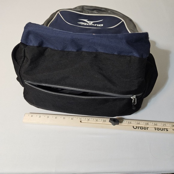 Mizuno Backpack AeroStrap Black Blue Durable Comfortable Laptop - Picture 6 of 8